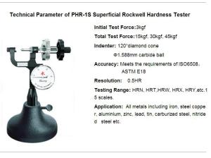 Superficial Rockwell Hardness Tester/Rockwell Sclerometer/Sclerometer/Durometer/Rockwell Durometer/H