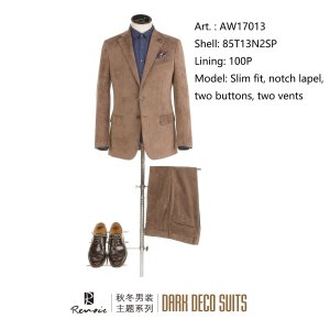 OEM 2017 Slim Fit Notch Lapel Men′s Leisure Suit